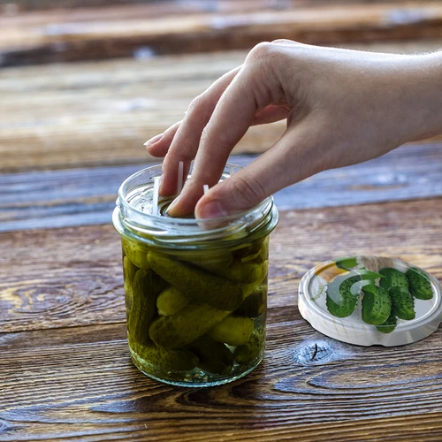 Staklenka 350 ml s poklopcem i pritiskom - 6 kom. - 11