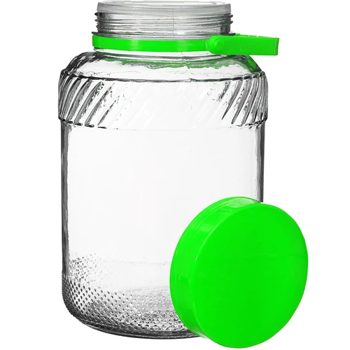 Staklenka 5 L s kliještima - zeleni poklopac - 3