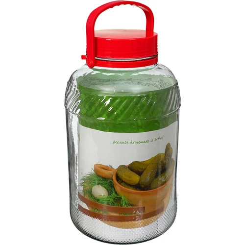 Staklenka 8 L s plastičnim poklopcem - 3