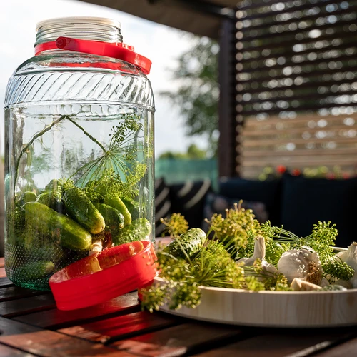 Staklenka 8 L s plastičnim poklopcem - 8
