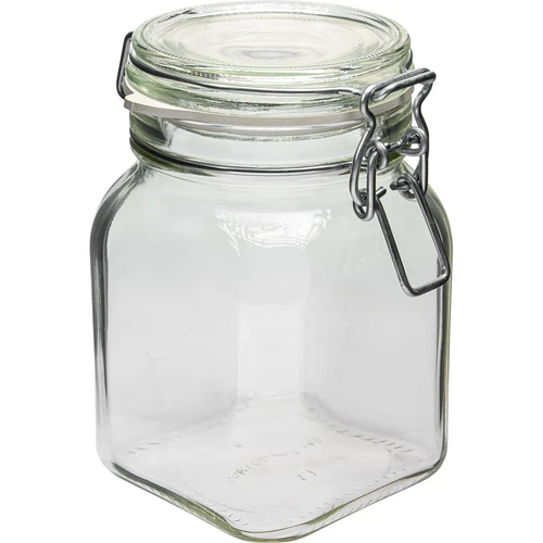 Staklenka Comfort 750 ml kvadratna. hermetički zatvorena  - 1 