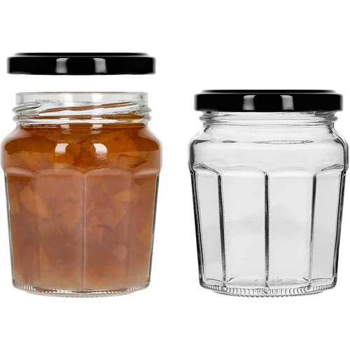 Staklenka Konfitura 230ml s crnim poklopcem fi63/4 - 6 kom - 6