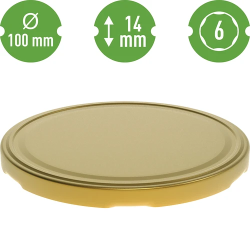 Staklenka TO 1,7 L sa zlatnim poklopcem fi 100/6, 1 kom. - 5