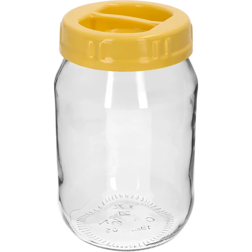 Staklenka TO 1,7 L sa žutim plastičnim poklopcem, s ručkom, fi 100, 1 kom.