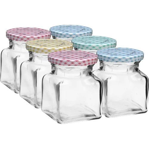 Staklenka TO 120 ml Četiri kuta fi 53 poklopac - 6 kom.  - 1 