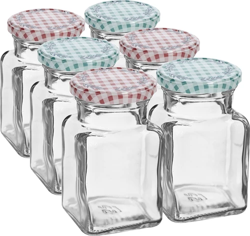 Staklenka TO 150 ml Četiri kuta fi 53 poklopac - 6 kom.