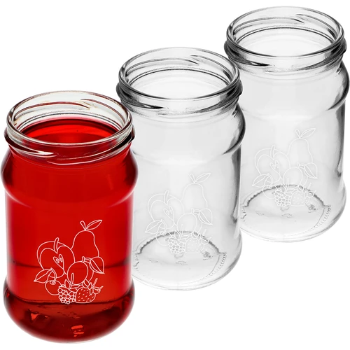 Staklenka TO 300ml s tiskom - mješavina voća i poklopcem fi66/4 - 3 kom. - 3