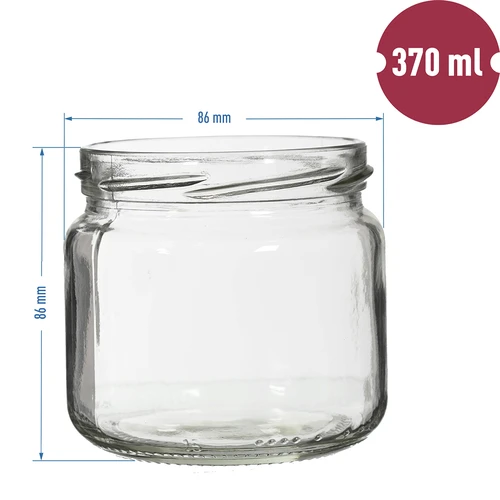 Staklenka TO 370 ml s poklopcem u boji fi82/6- 6 kom. - 4