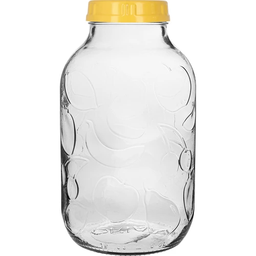 Staklenka TO 5 L i plastični poklopac fi 100, s ručkom - 3