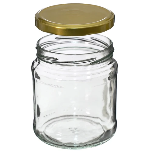 Staklenka TO 500 ml s zlatnim poklopcem fi82/6 - 6 kom. - 2