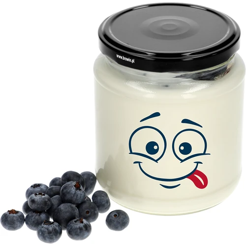 Staklenka TO 580ml fi 82 s obojenim tiskom i crnim poklopcem, 3 kom. - 5
