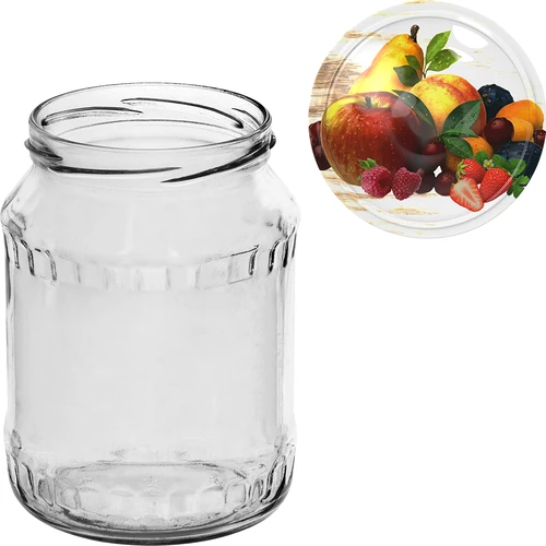 Staklenka TO 720 ml s poklopcem u boji fi 82/6 - 6 kom. - 9