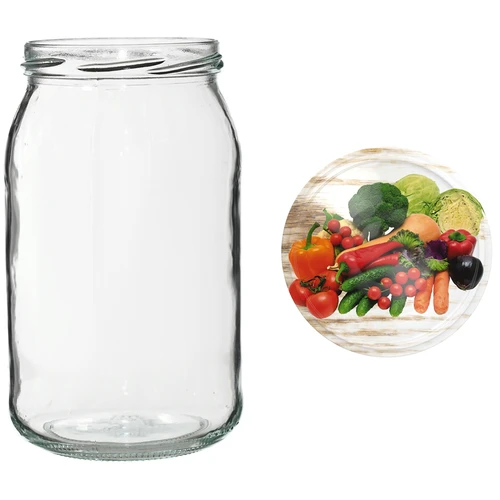 Staklenka TO 900 ml s poklopcem u boji fi82/6 - 6 kom. - 13