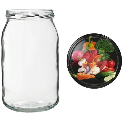 Staklenka TO 900 ml s poklopcem u boji fi82/6 - 6 kom. - 12