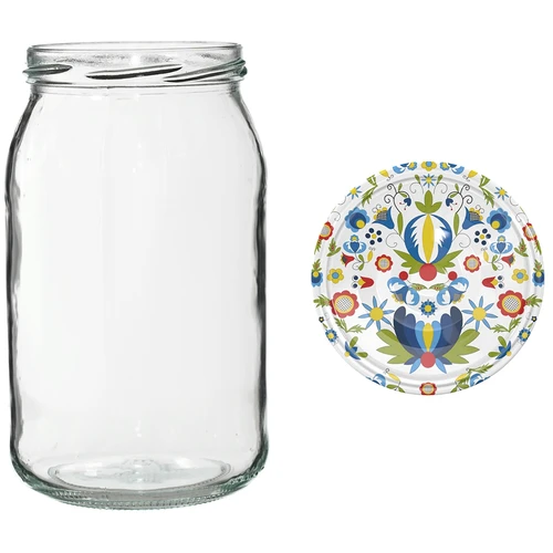 Staklenka TO 900 ml s poklopcem u boji fi82/6 - 6 kom. - 10