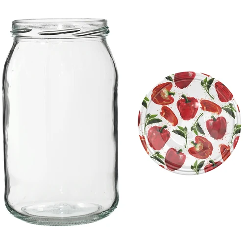Staklenka TO 900 ml s poklopcem u boji fi82/6 - 6 kom. - 8