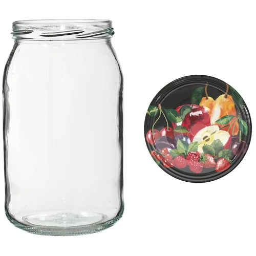 Staklenka TO 900 ml s poklopcem u boji fi82/6 - 6 kom. - 11