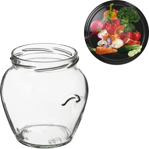 Staklenka TO Amfora 580 ml s poklopcem u boji fi82/6-6kom. - 12
