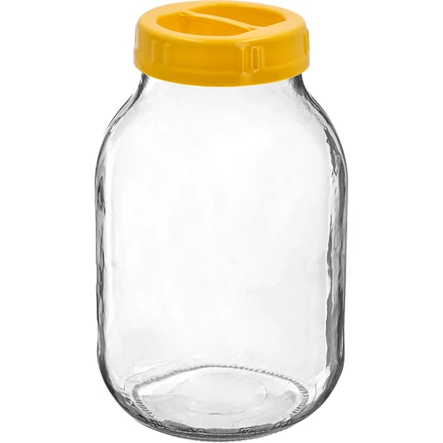Staklenka twist-off 3 L i plastični poklopac fi 100, s ručkom  - 1 