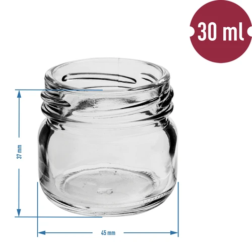 Staklenka twist-off 30 ml s poklopcem u boji fi 43 - 10 kom. - 4