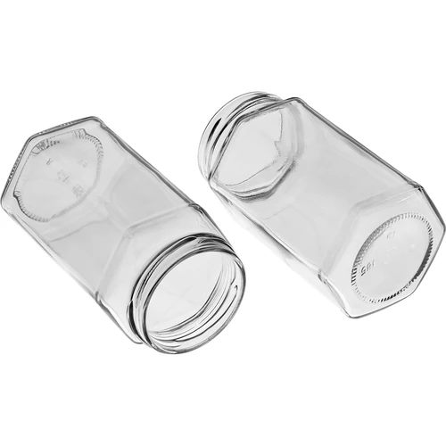 Staklenka twist off 385ml s crnim poklopcem fi 63, 6 kom. - 6