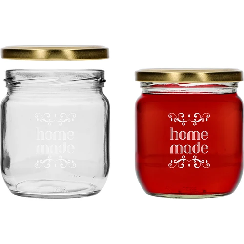 Staklenka Twist-off 425ml s tiskom „Home Made” i poklopcem, 3 kom. - 4