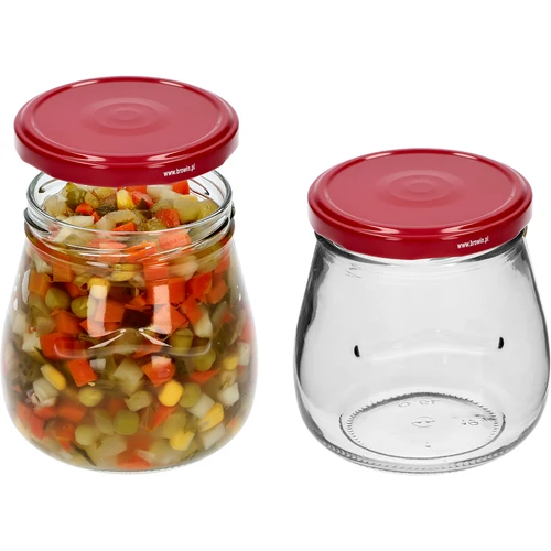 Staklenka twist-off 500ml "Obrnuta Amfora" s bordo poklopcem fi 82/6, 6 kom. - 5