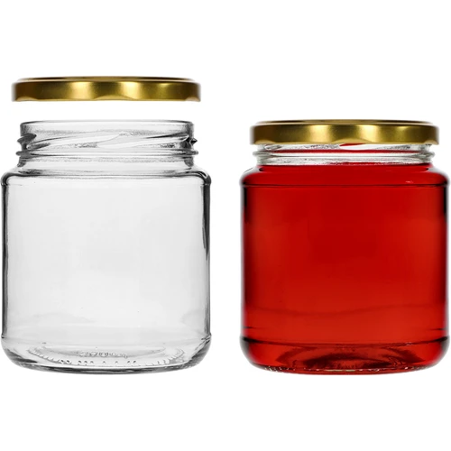Staklenka twist-off, debeljko 580ml sa zlatnim poklopcem fi82/6, 6 kom. - 3