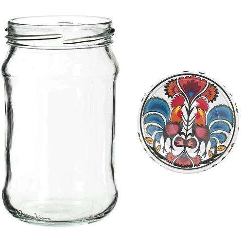 Staklenke 300 ml s obojenim poklopcem fi 66 - 6 kom. - 6