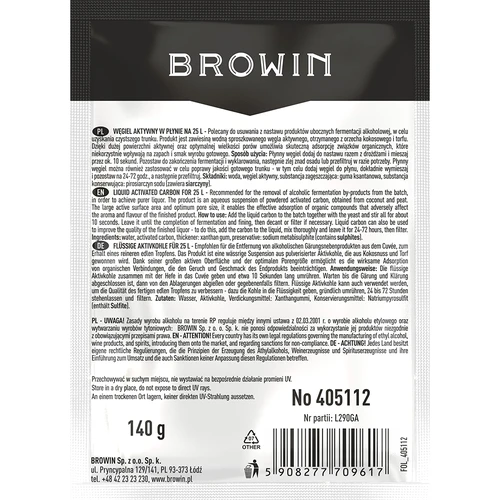 Tekući aktivni ugljen za 25 L, 140 g - 2