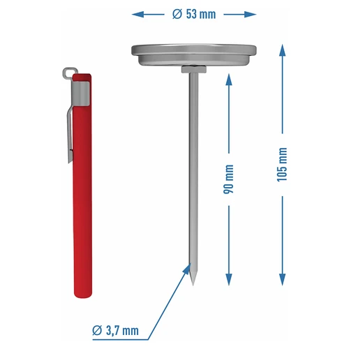 Termometar za šunkovar 0,8 kg (0°C do +120°C) 9,0cm - 4