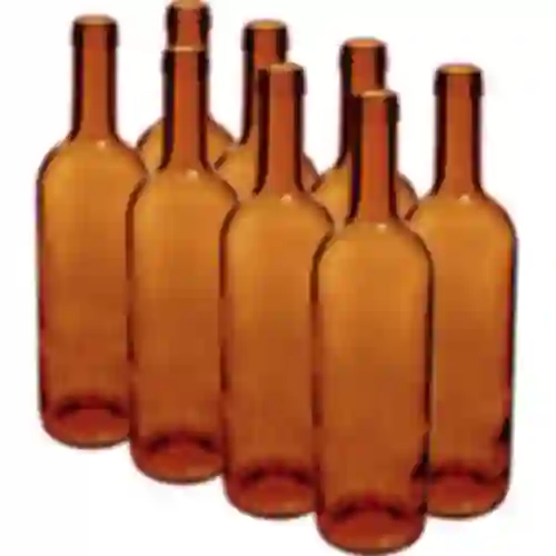 Boca za vino 0,75 L smeđa - paket 8 kom.