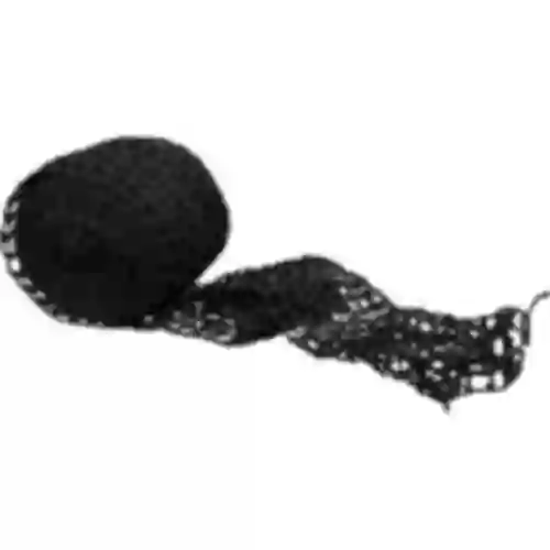 Crna mesarska mrežica dimenzija 18 cm x 5 m, s toplinskom otpornošću do 220°C