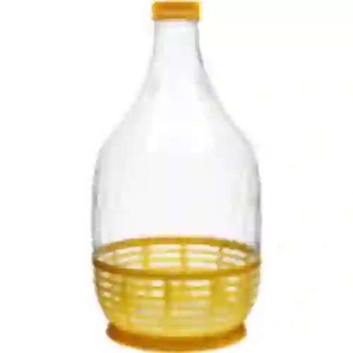 Demijon Dama 5 L PET, s čepom i košaricom
