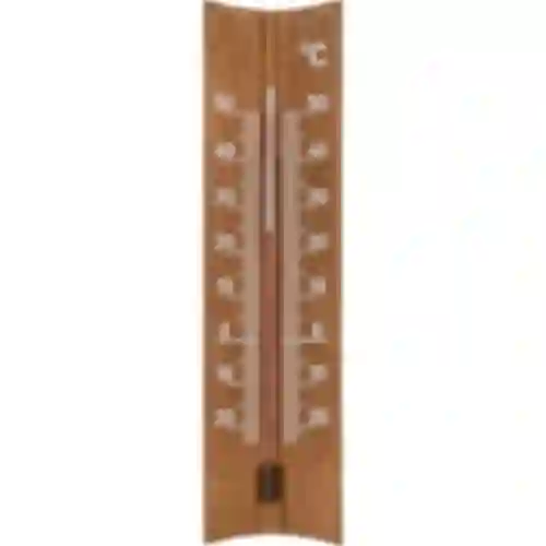 Drveni sobni termometar (-20 do +50°C), tamno smeđi, 15cm