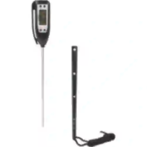 Elektronički kuhinjski termometar (-50°C do +300°C) s futrolom, crni