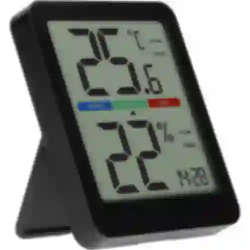 Elektronički sobni termometar, crni