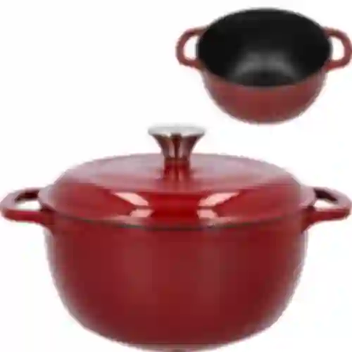 Emajlirani lijevani lonac - bordo, 4 L