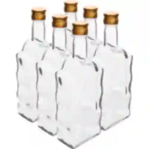 Klaustarska boca 500 ml, s čepom, bijela - 6 kom.