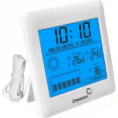 Meteorološka stanica – elektronička, osvijetljena, sonda, bijela