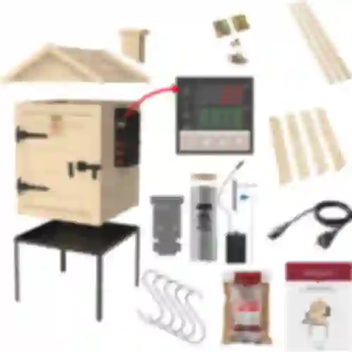 Pušnica 115 L dragON Wood 60E drvena, s električnim grijaćim modulom i kontrolerom