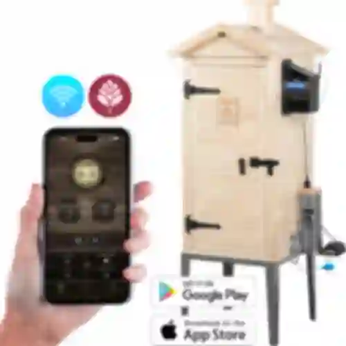 Pušnica s Wi-Fi, 200 L- dragON WOOD 100IQ s električnim grijaćim modulom i upravljačem