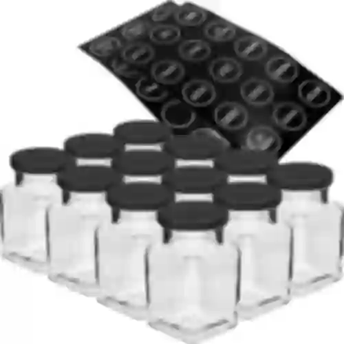 Set 12 x staklenka 150ml + 30 etiketa za označavanje začina