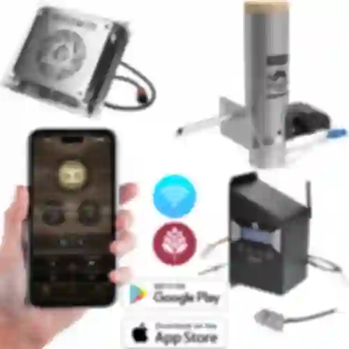 Set dragON za pušnice - IQ moduli s Wi-Fi i generator dima JET 2 LONG s pepeljarom