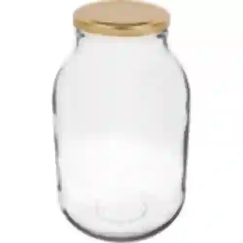 Staklenka 3 L - 1 kom., zlatni poklopac (fi 100)