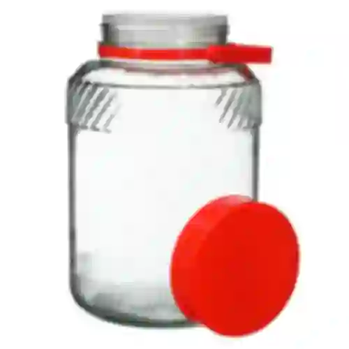 Staklenka 5 L s plastičnim poklopcem