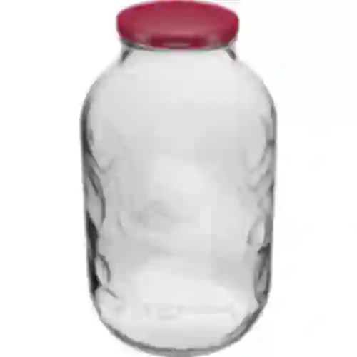 Staklenka 5L s ornamentom poklopac bordo fi 100