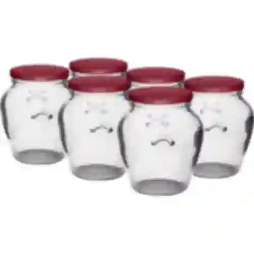 Staklenka Amfora 580 ml (fi 82) s bordo poklopcem 6 kom