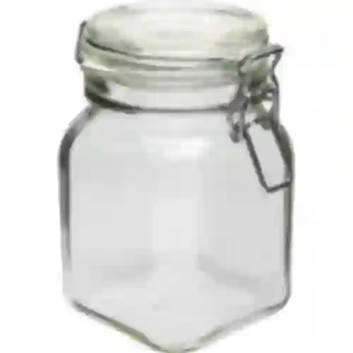 Staklenka Comfort 750 ml kvadratna. hermetički zatvorena