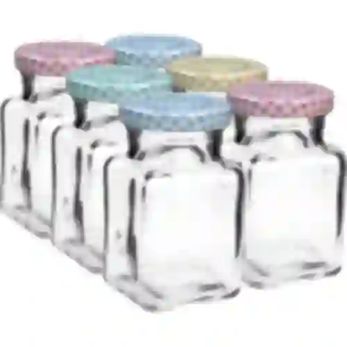 Staklenka TO 150 ml Četiri kuta fi 53 poklopac - 6 kom.
